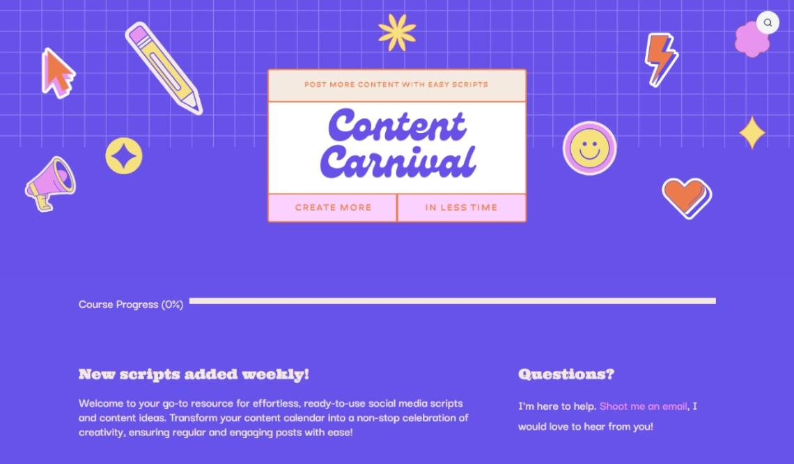 Content Scripts Academy website template