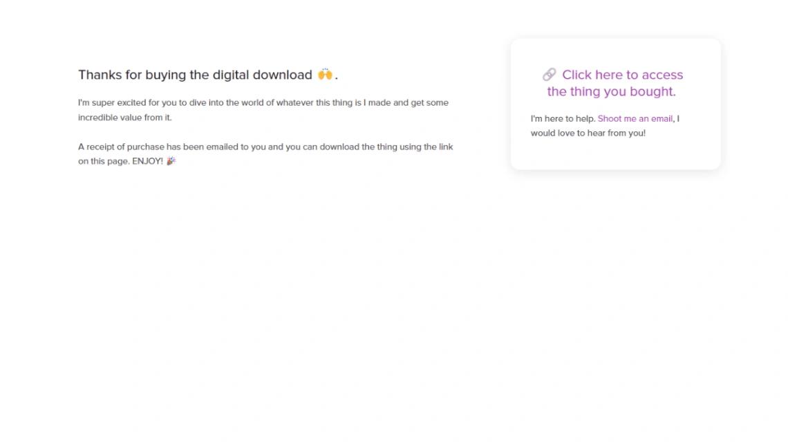 Digital Product Download website template