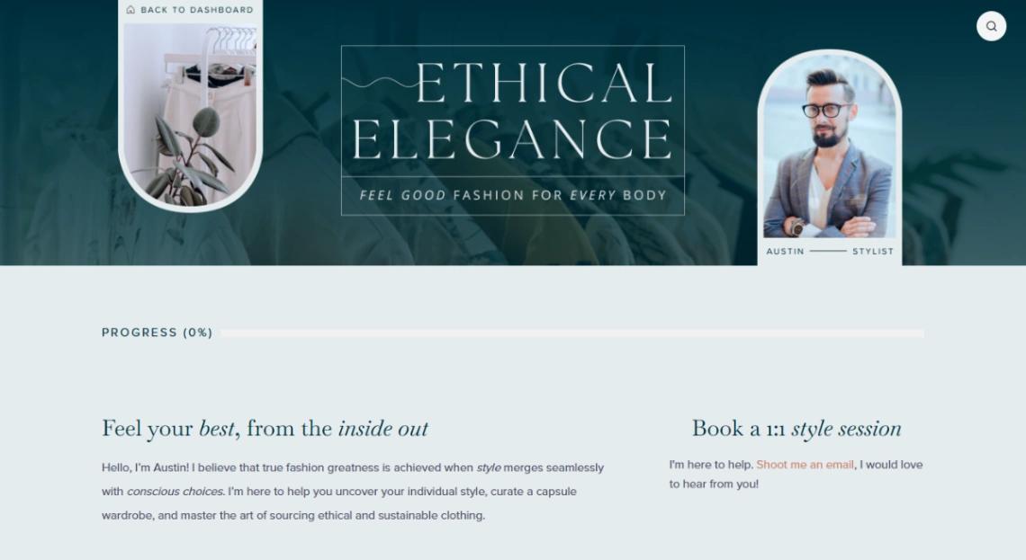 Ethical Fashion Course website template