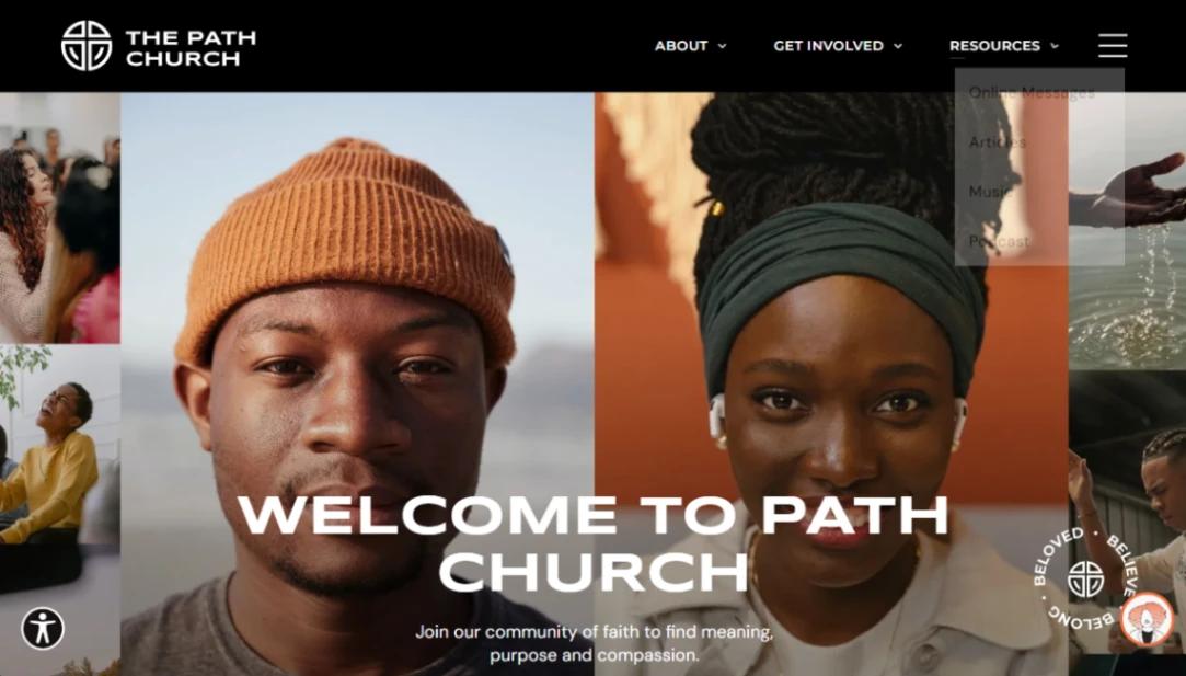 Church Community website template
