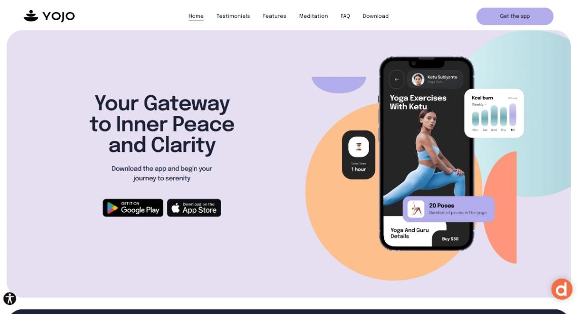 App Landing Page website template