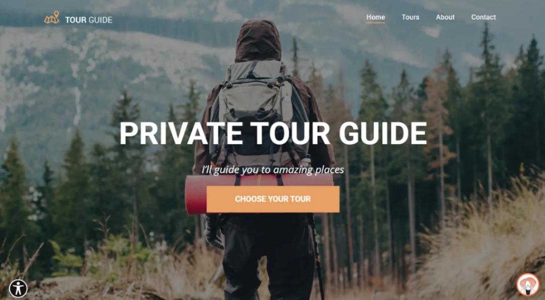 Private Tour Guide website template