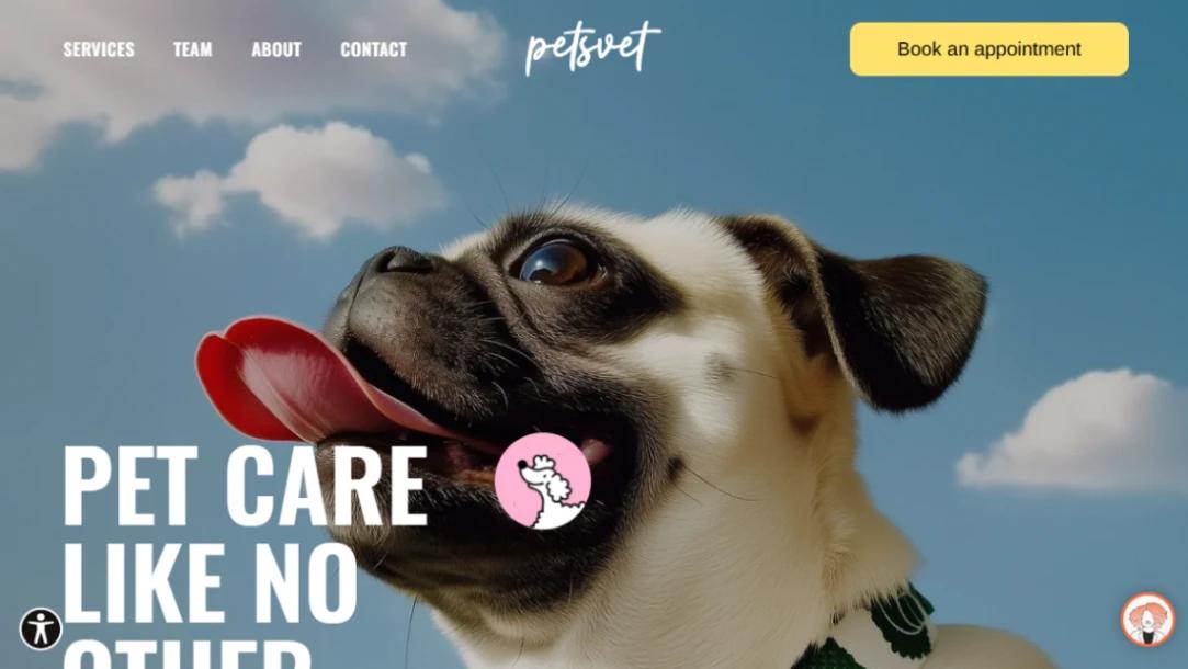 Pet Care Clinic website template