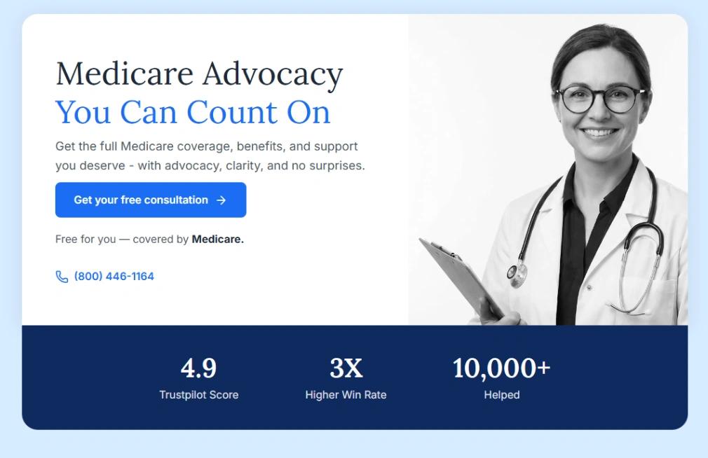 Medicare Advertorial website template