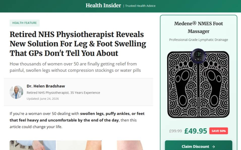 Health Article Advertorial website template