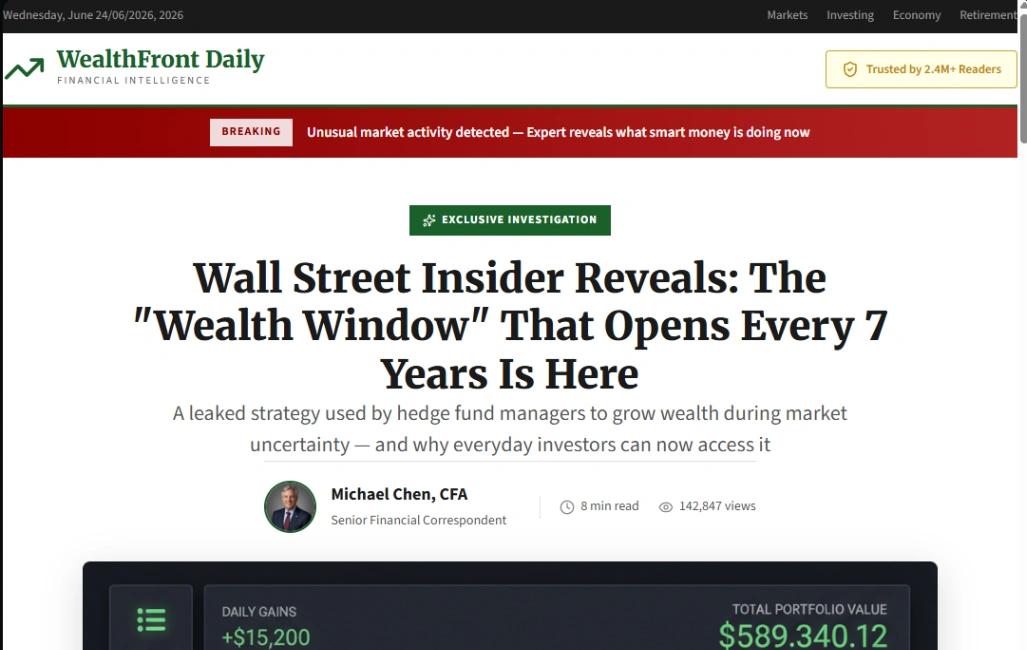 Investing Advertorial website template
