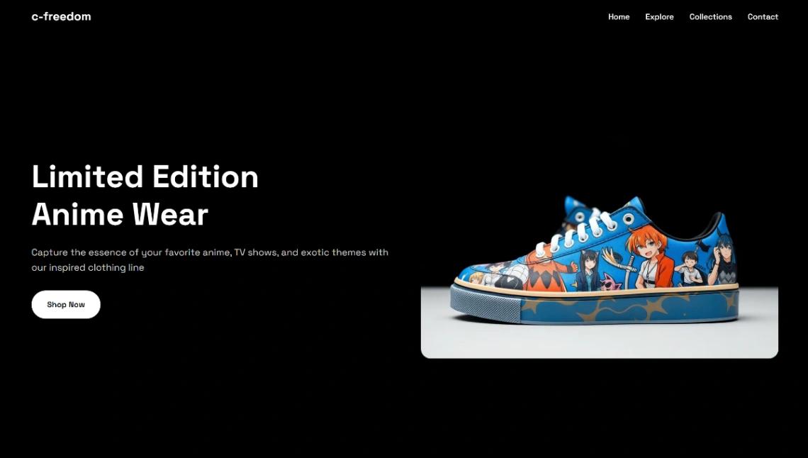 Anime Clothing Shop website template