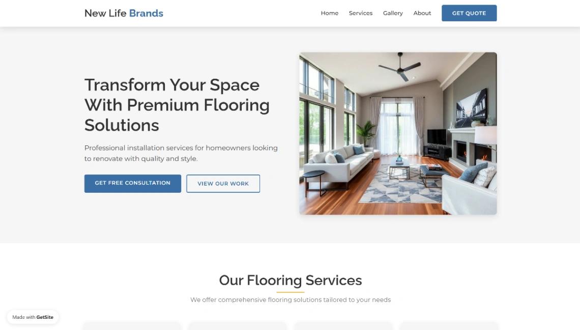 Flooring Company website template