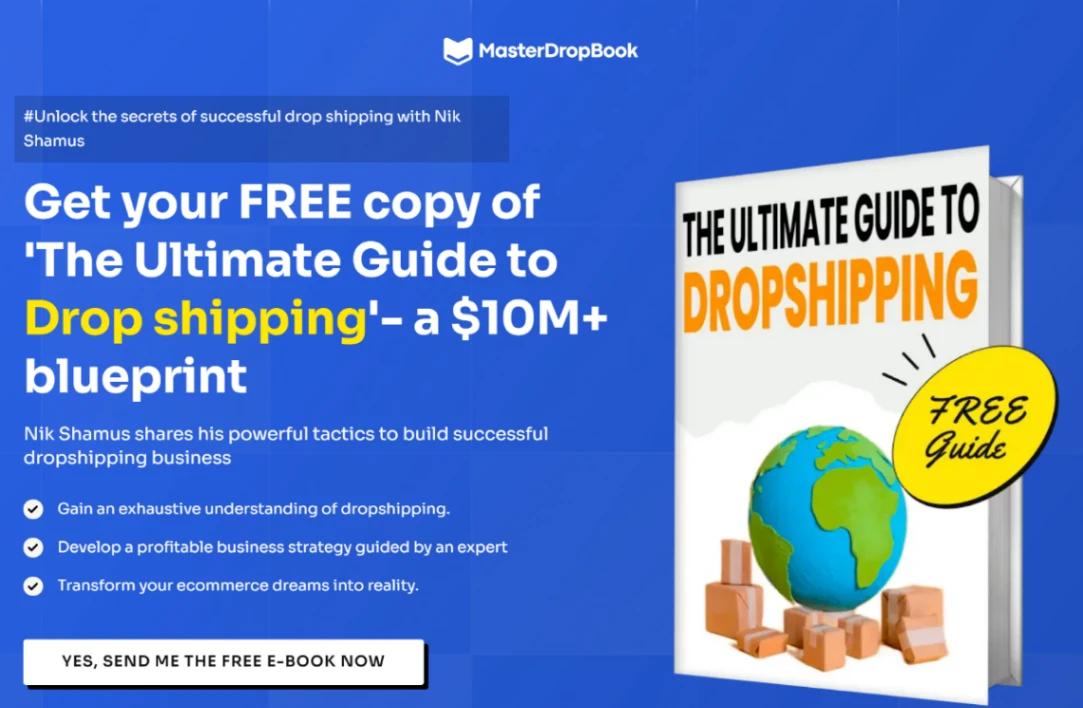 Dropshipping Lead Magnet website template