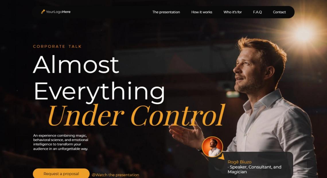 Corporate Speaker website template