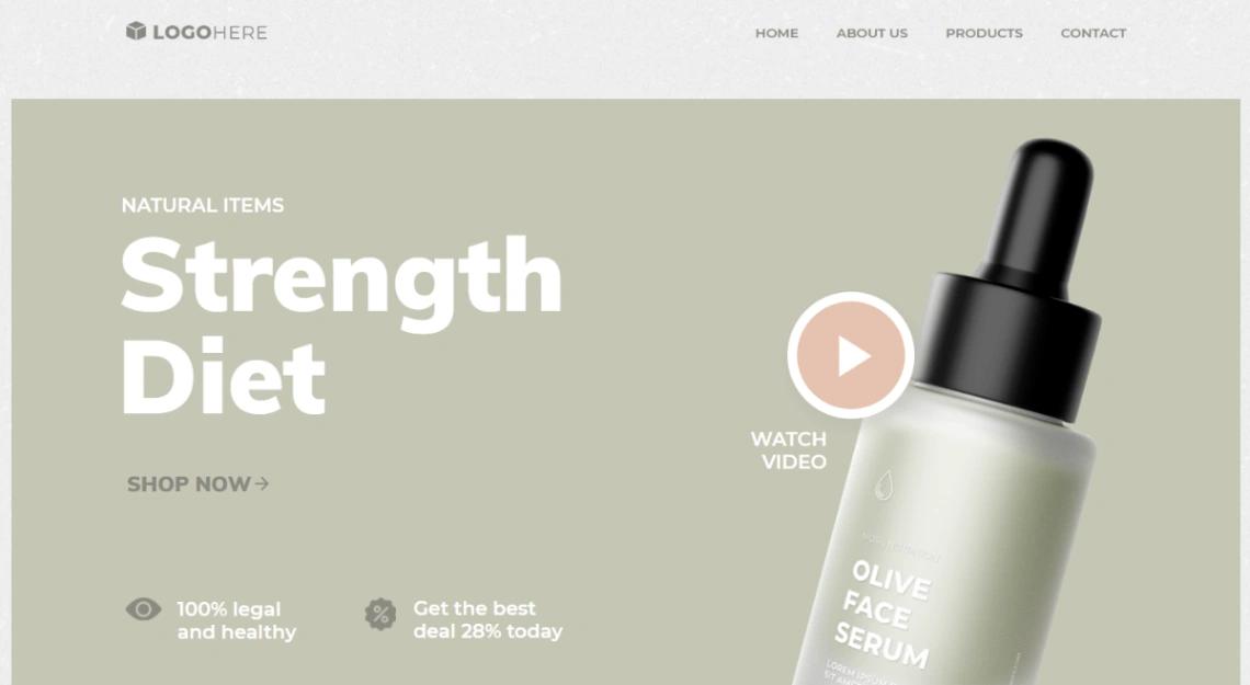 Natural Cosmetics website template