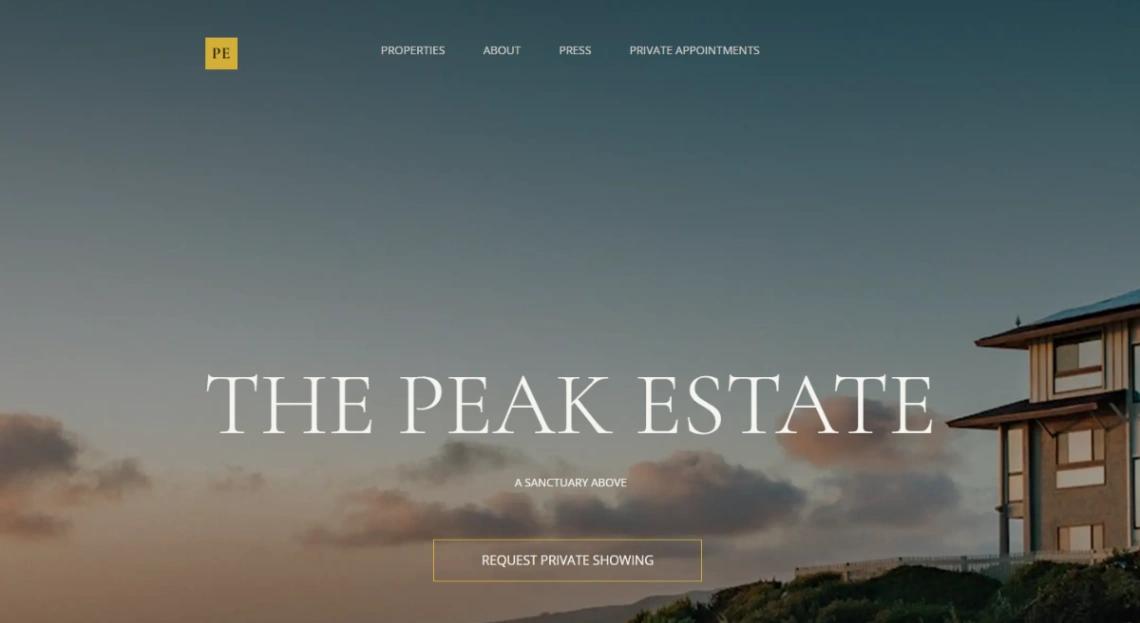 Ultra-Luxury Estate Sales website template