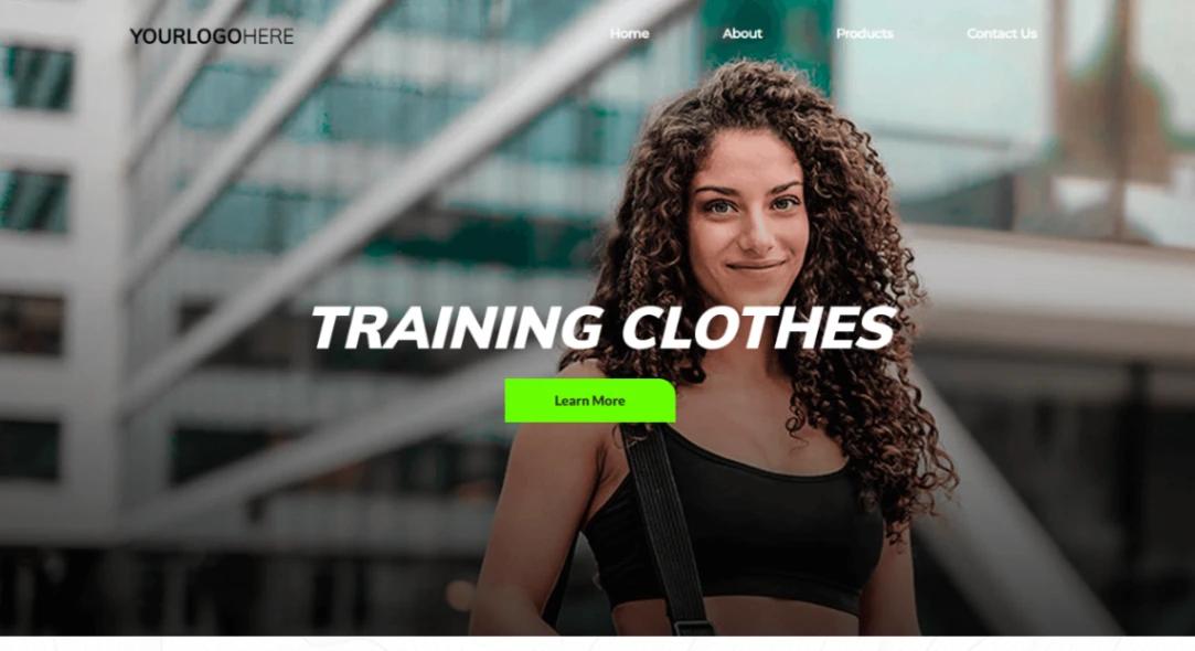 Fitness Apparel website template