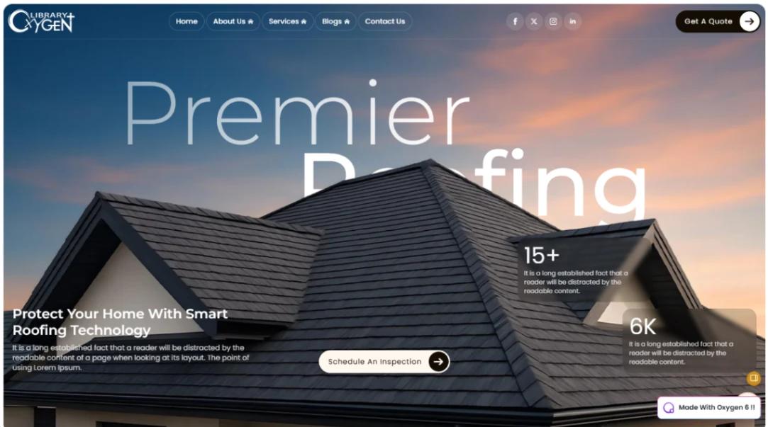 Roofing Contractor website template