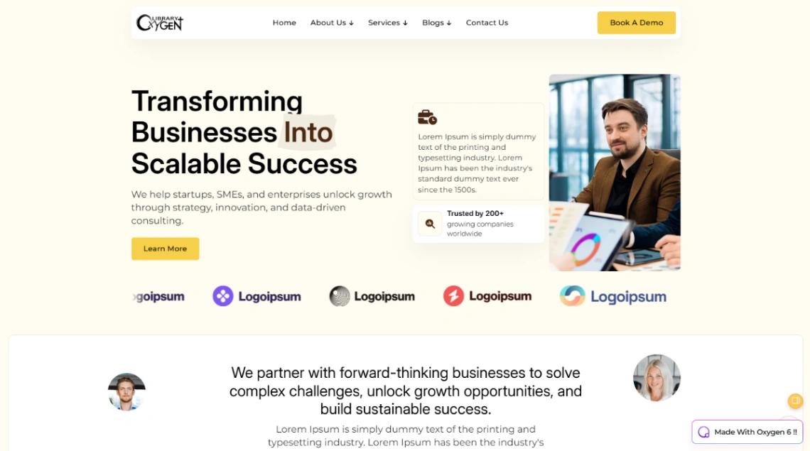 Business Advisor website template