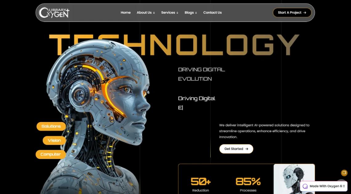 AI Agency website template