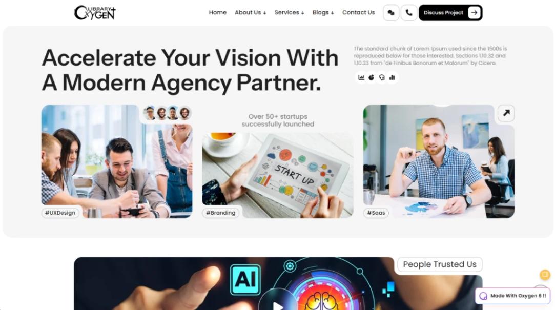 Startup Agency website template