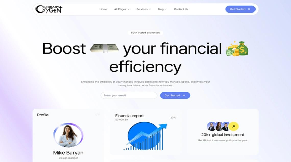 Fintech Landing website template