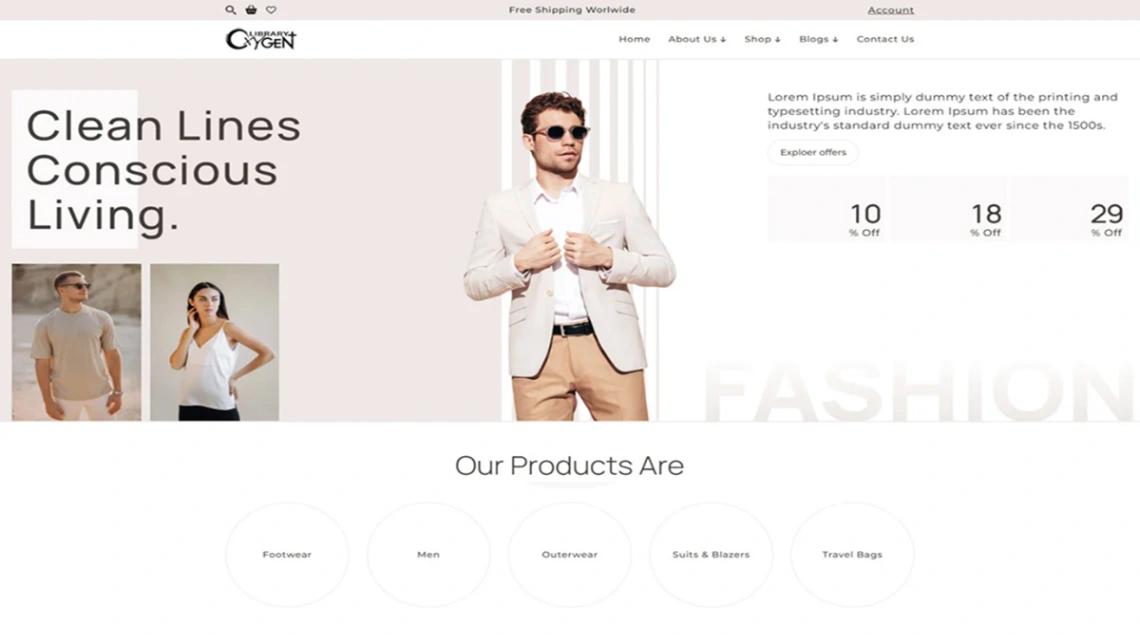 Classic Shop website template