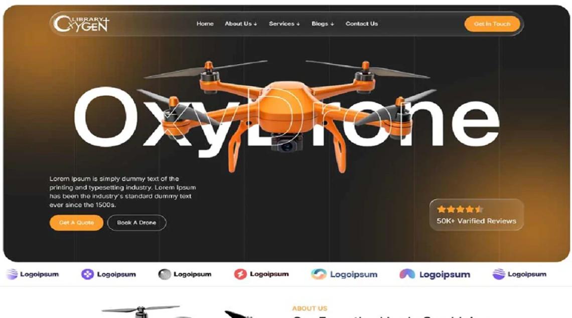 Drone Services website template