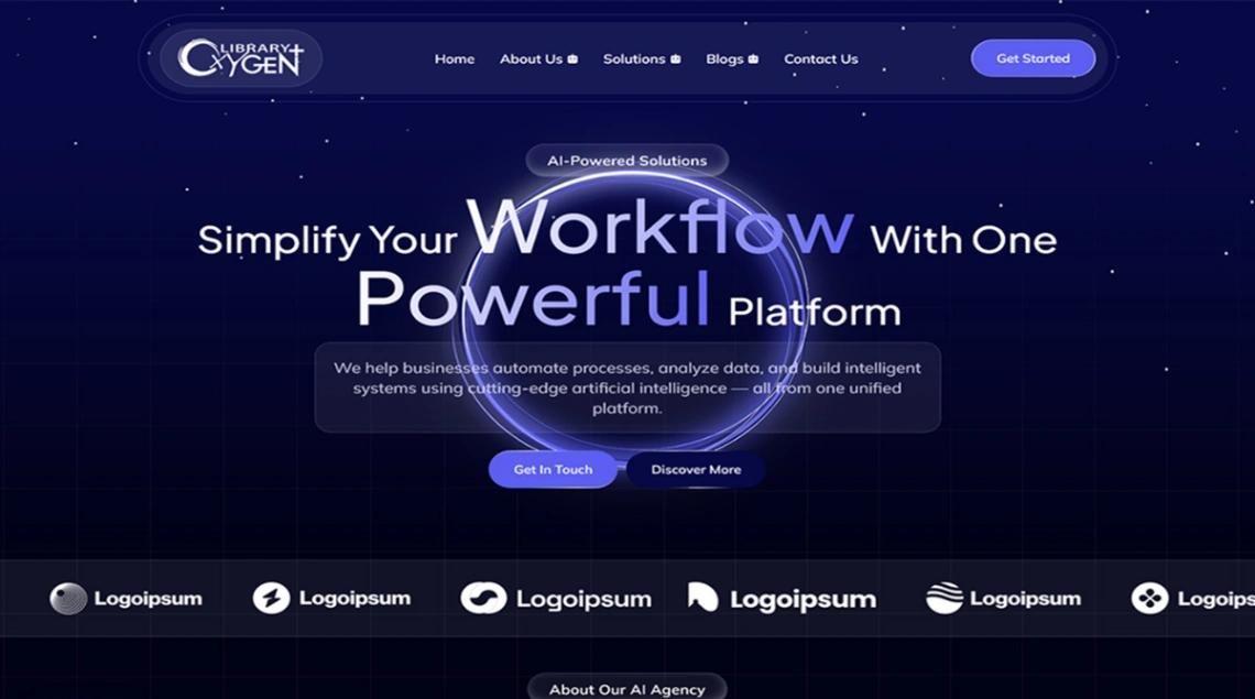 AI Agency website template