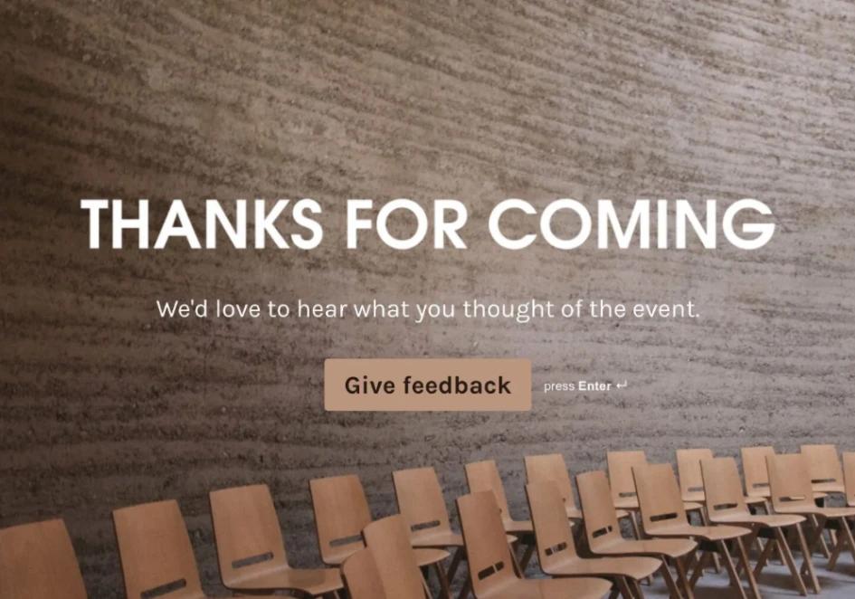 Event Feedback Form website template