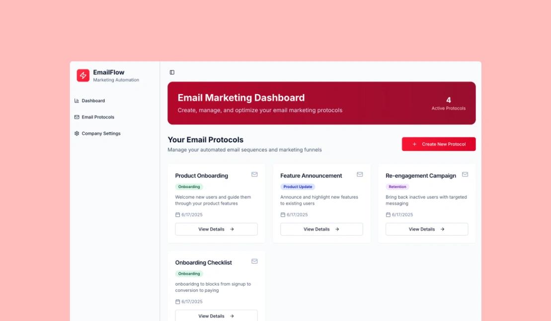 Email Marketing Generator web application template