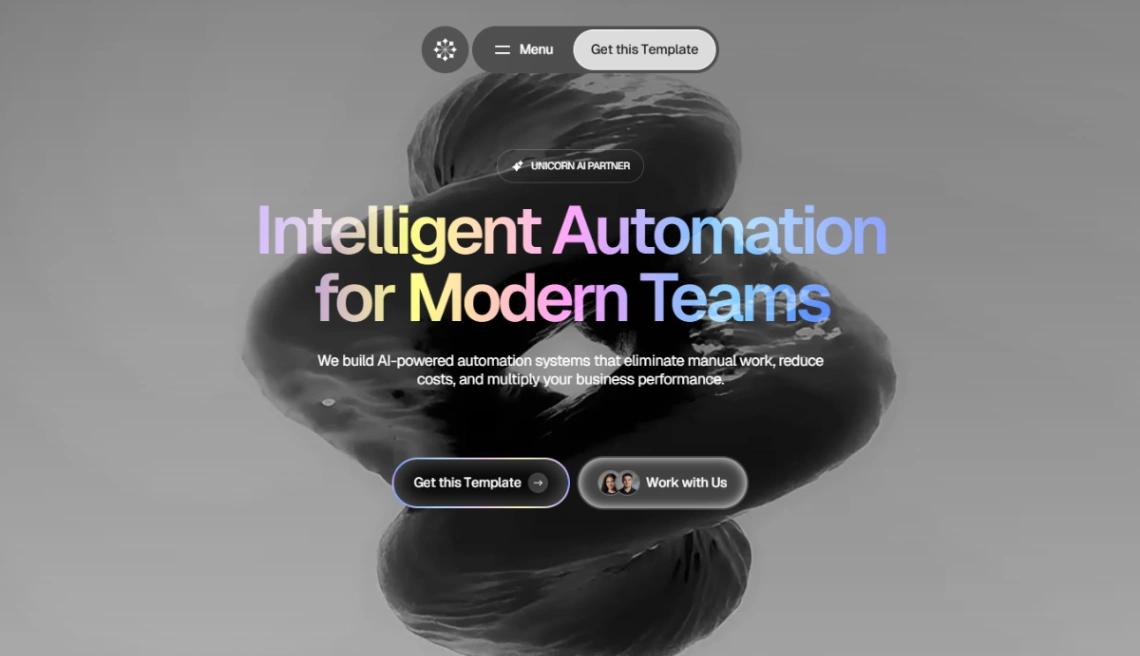 AI Agency website template