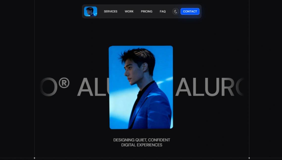 Dark Mode Portfolio website template