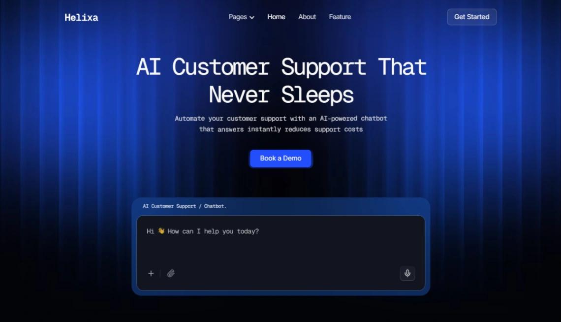 AI Helpdesk Landing website template