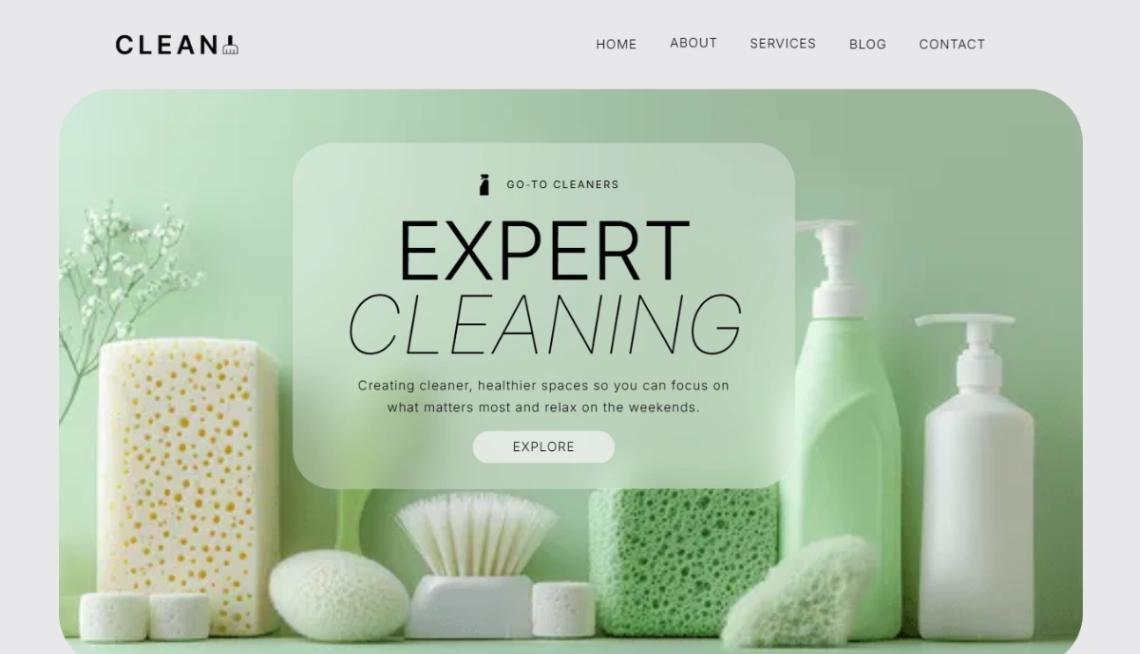 Cleaning Business website template