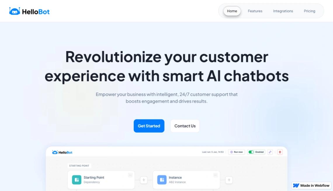 AI Chatbot SaaS website template