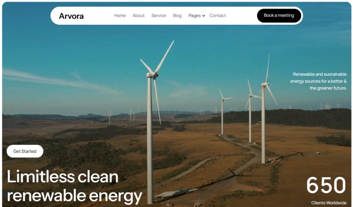 Renewable Energy website template