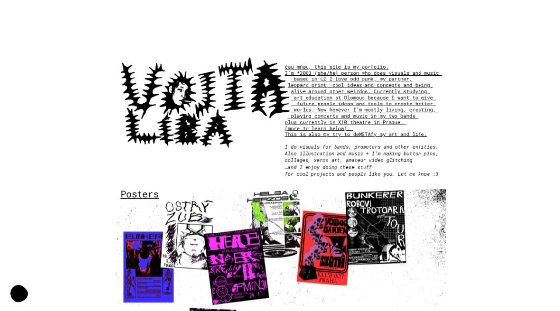 DIY Artist Portfolio website template