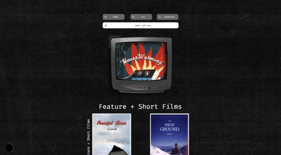 Filmmaker Portfolio website template