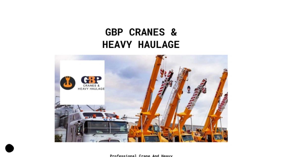 Crane Hire Service website template