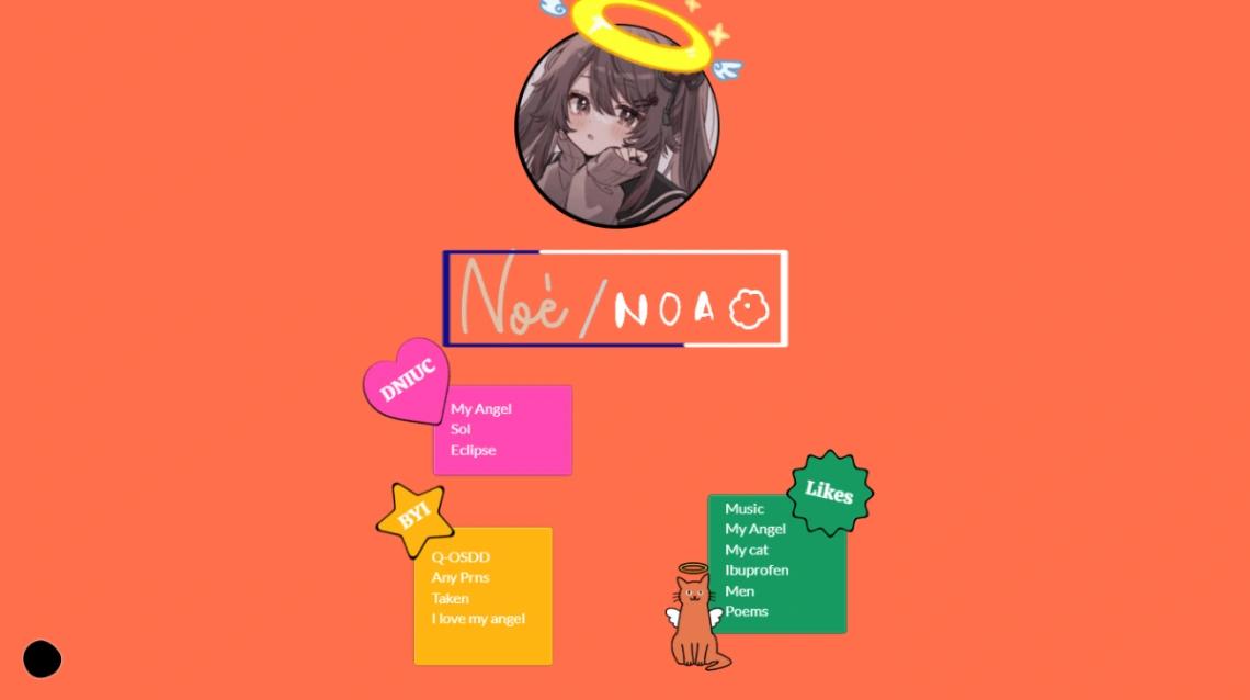 Colorful Bio Cards website template