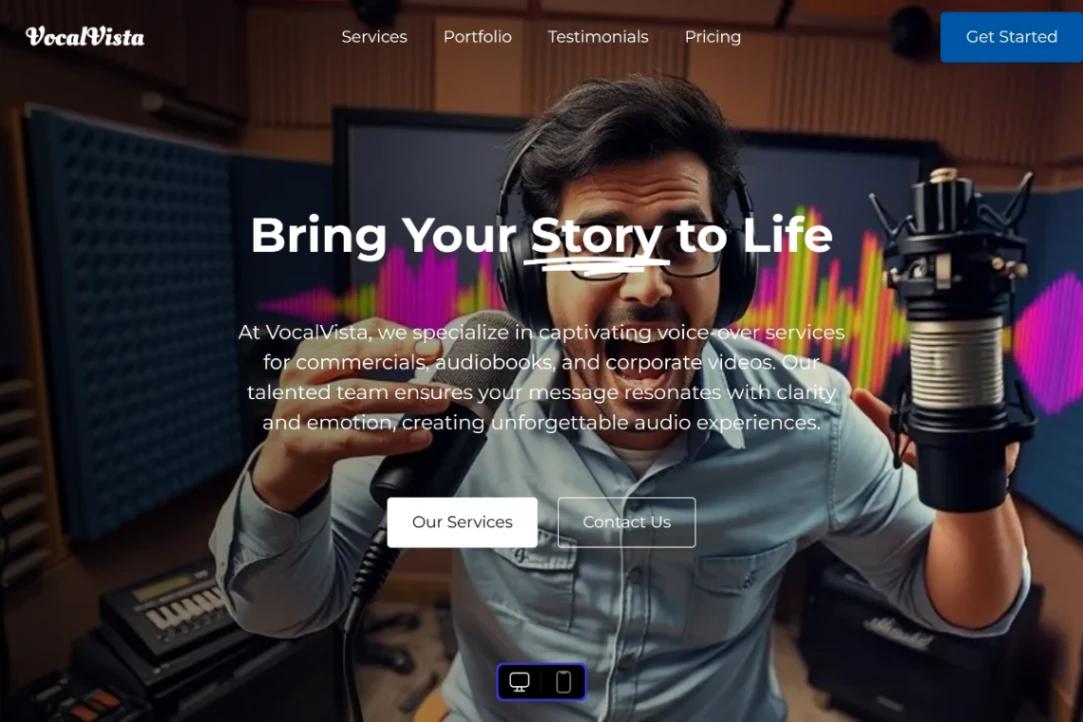 Voice Over Artist website template