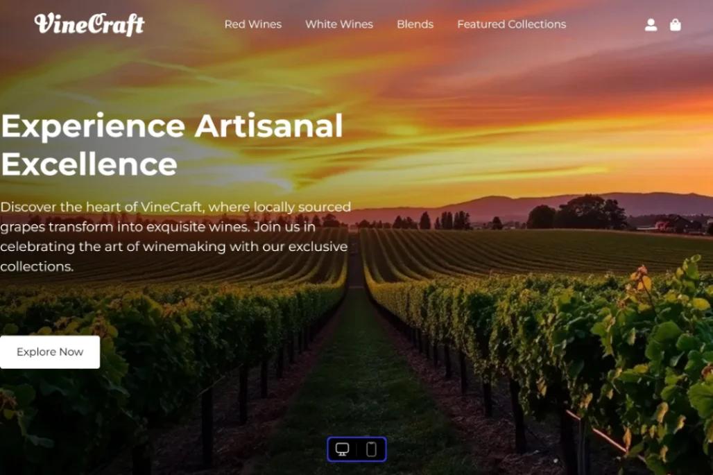 Winery Website website template
