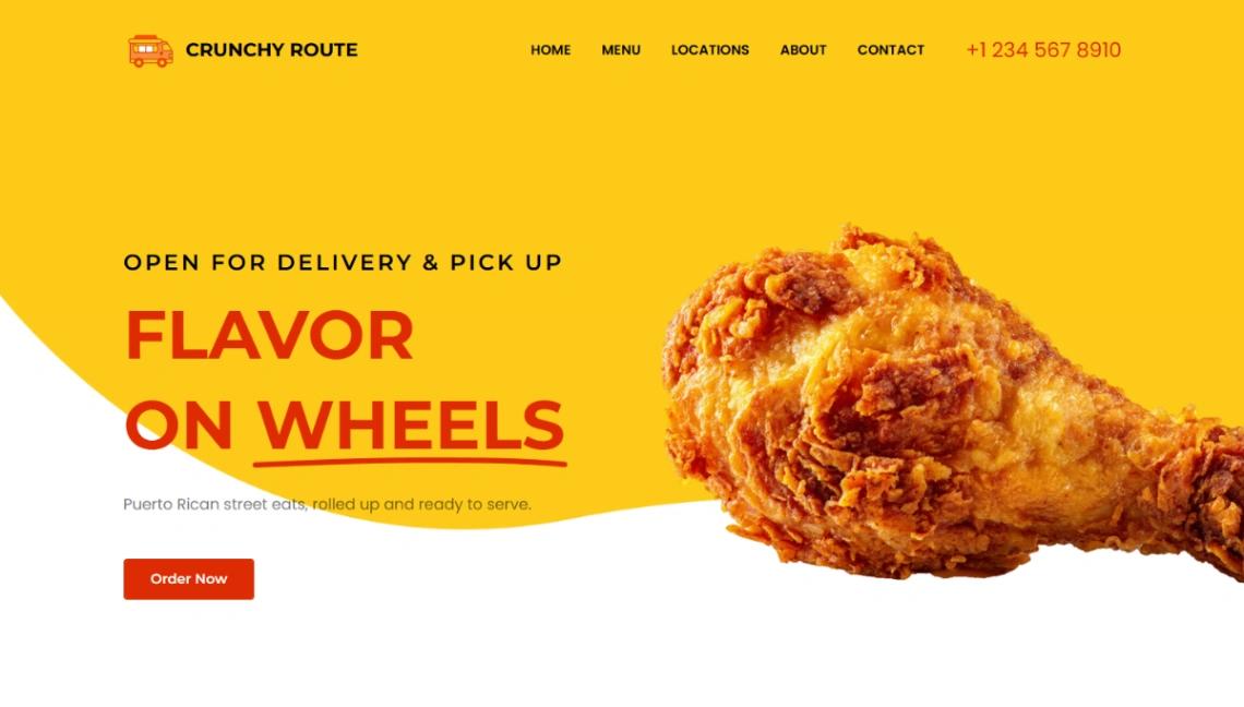 Food Truck Business website template