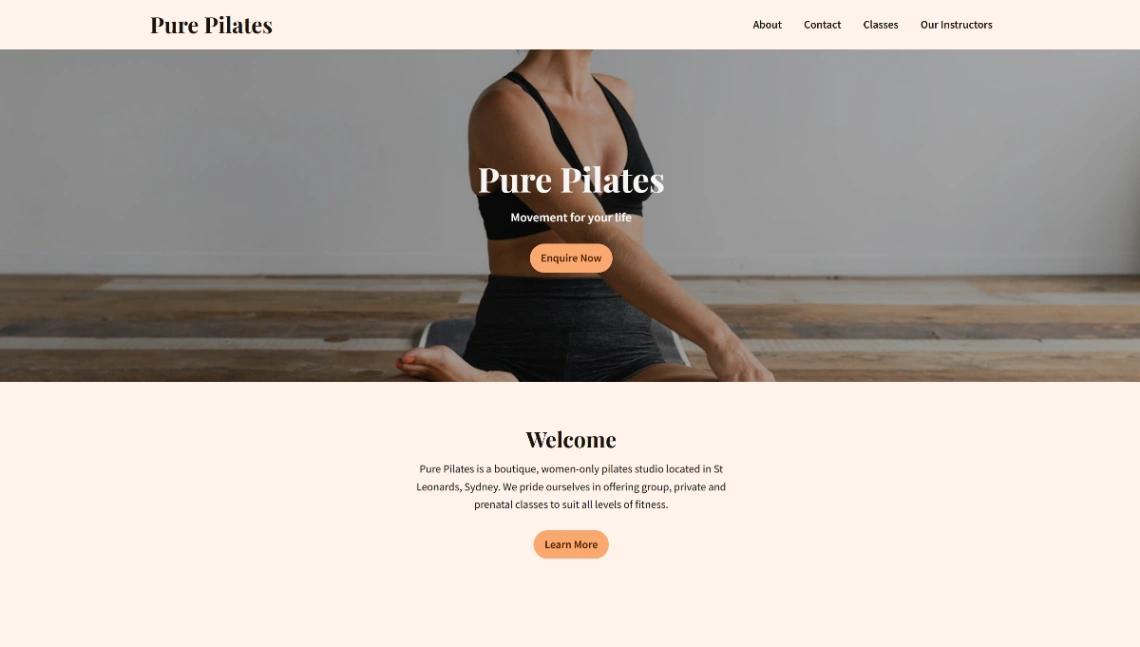 Wellness Studio website template