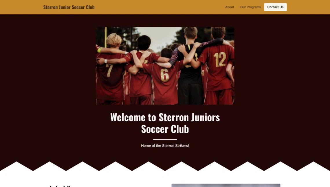 Sports Club website template