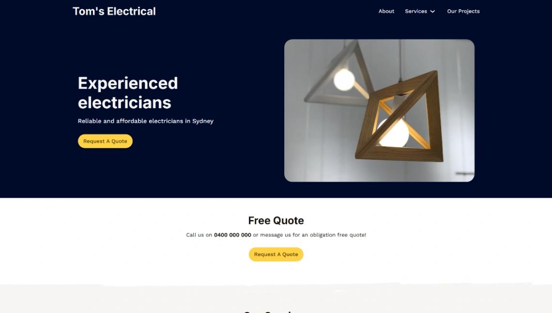 Electrical Contractor website template