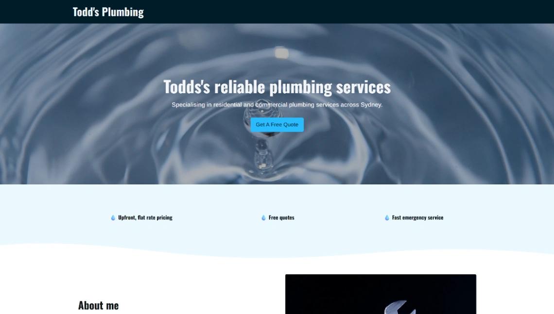 Plumbing Business website template