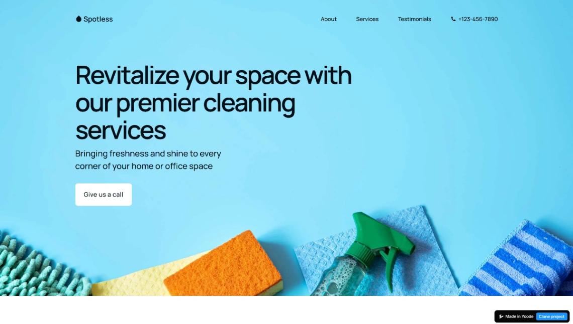 Cleaning Company website template