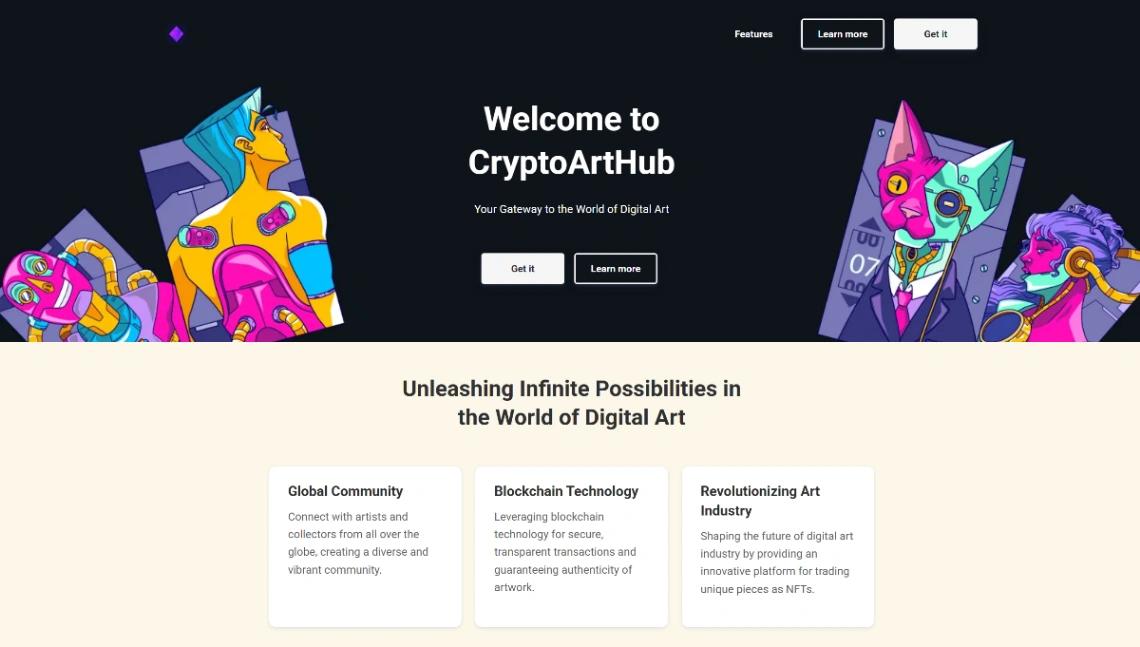 NFT Marketplace website template