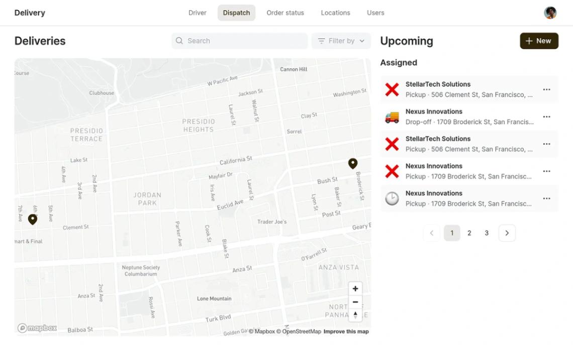 Delivery App web application template