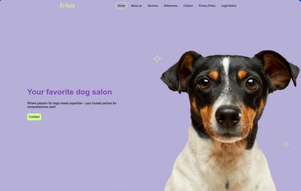 Dog Grooming Salon website template