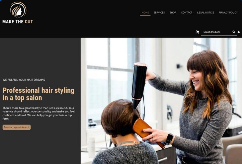 Chic Hairdresser Salon website template