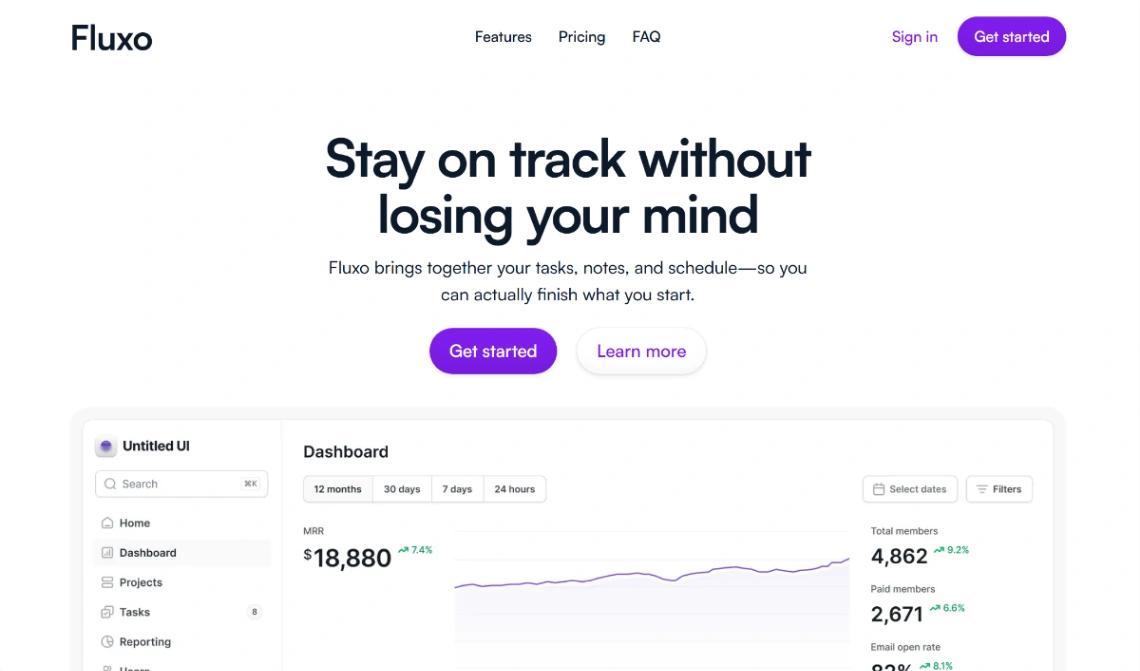 Simple SaaS website template